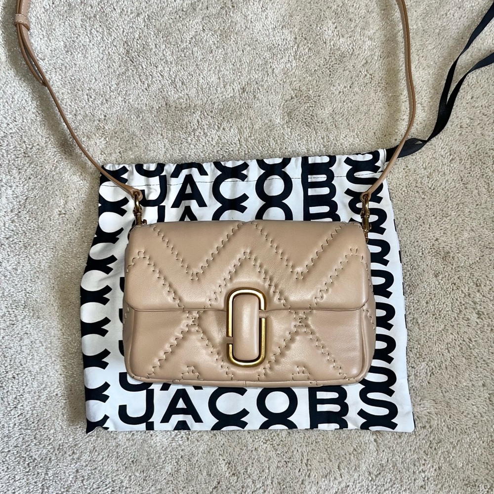 Marc Jacobs Tan Quilted Crossbody Bag